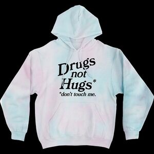 Drugs Not Hugs Premium Tie Dye Hoodie